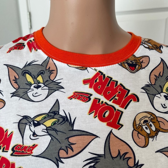 Tom and Jerry cropped Tshirt Women Sz XS pre owned - Picture 2 of 5